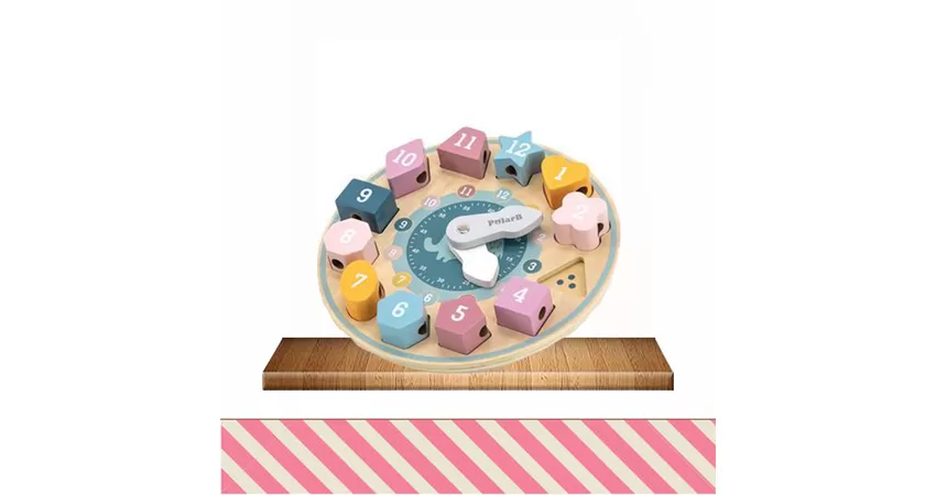 Фото 2 - Дерев'яний сортер-шнурівка Viga Toys PolarB Годинник